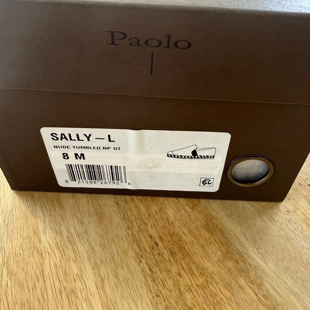 SALLY | Espadrille Skimmer Flats Sz 8 NWT black and tan